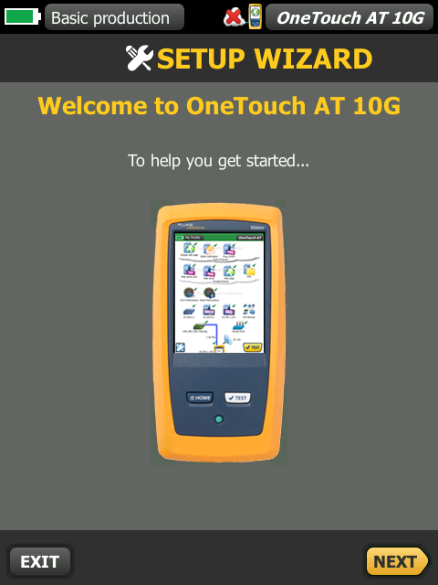 福禄克Fluke  1T10G-1000 <a href='http://www.faxy-tech.com/' class='keys' title='点击查看关于网络测试仪的相关信息' target='_blank'>网络测试仪</a>Onetouch AT 设置界面